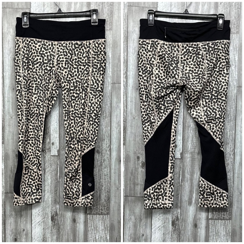 ⭐️Lululemon Pace Rival Crop FullOn Luxtreme in Ace Spot Grain Black/Black [8018]